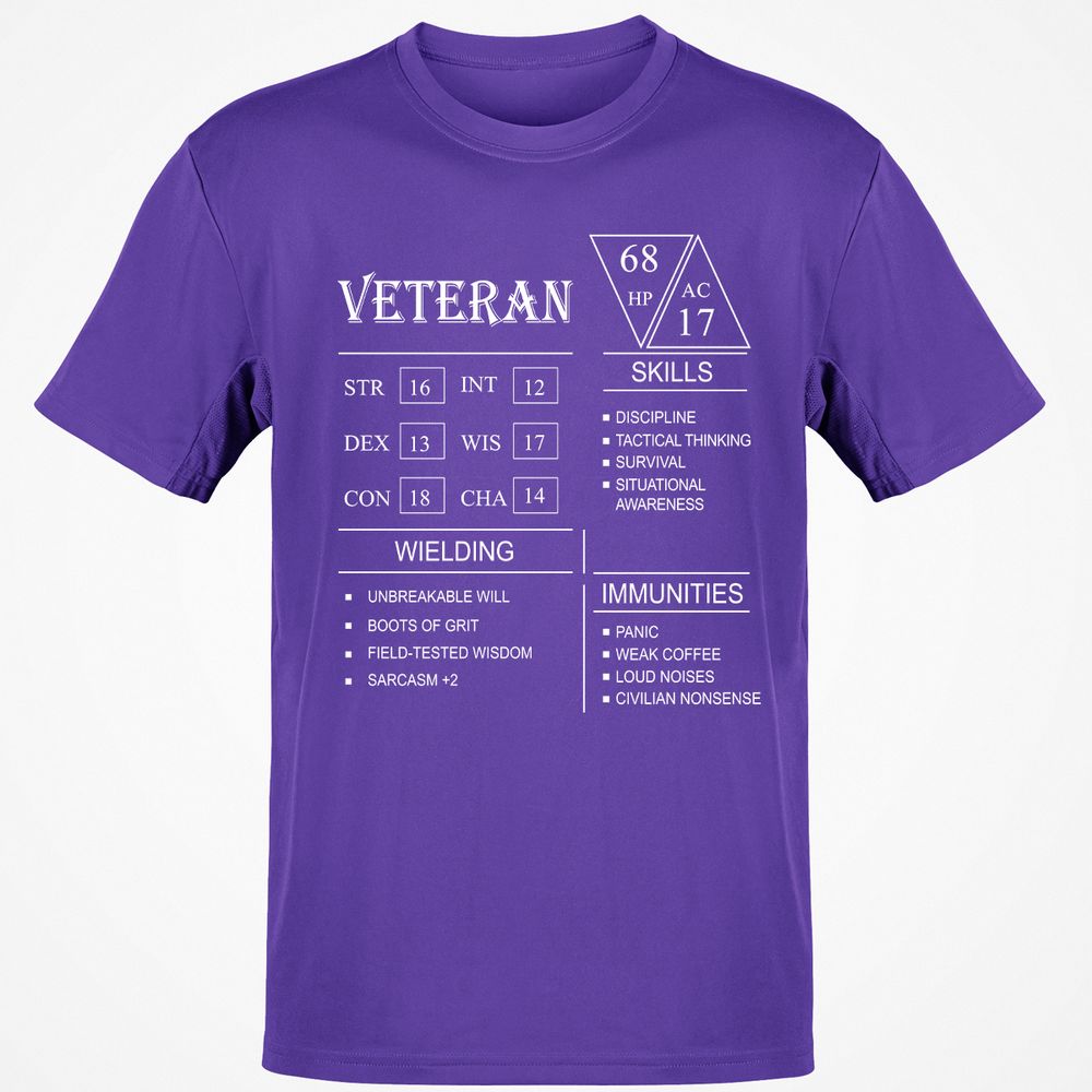 Veteran New Classic Unisex T-Shirt - Purple - 9