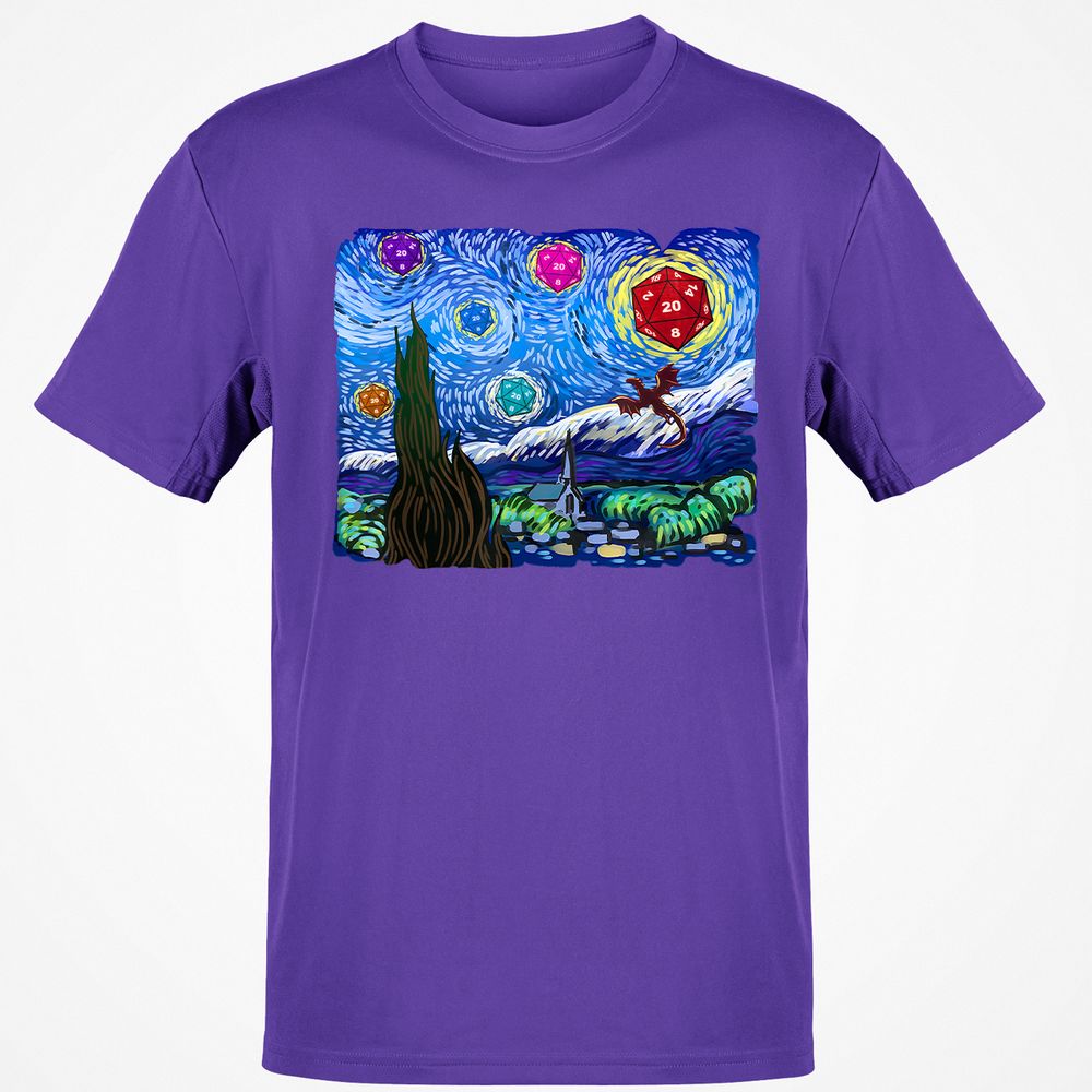 Dragon Starry Night Classic Unisex T-Shirt - Purple - 9