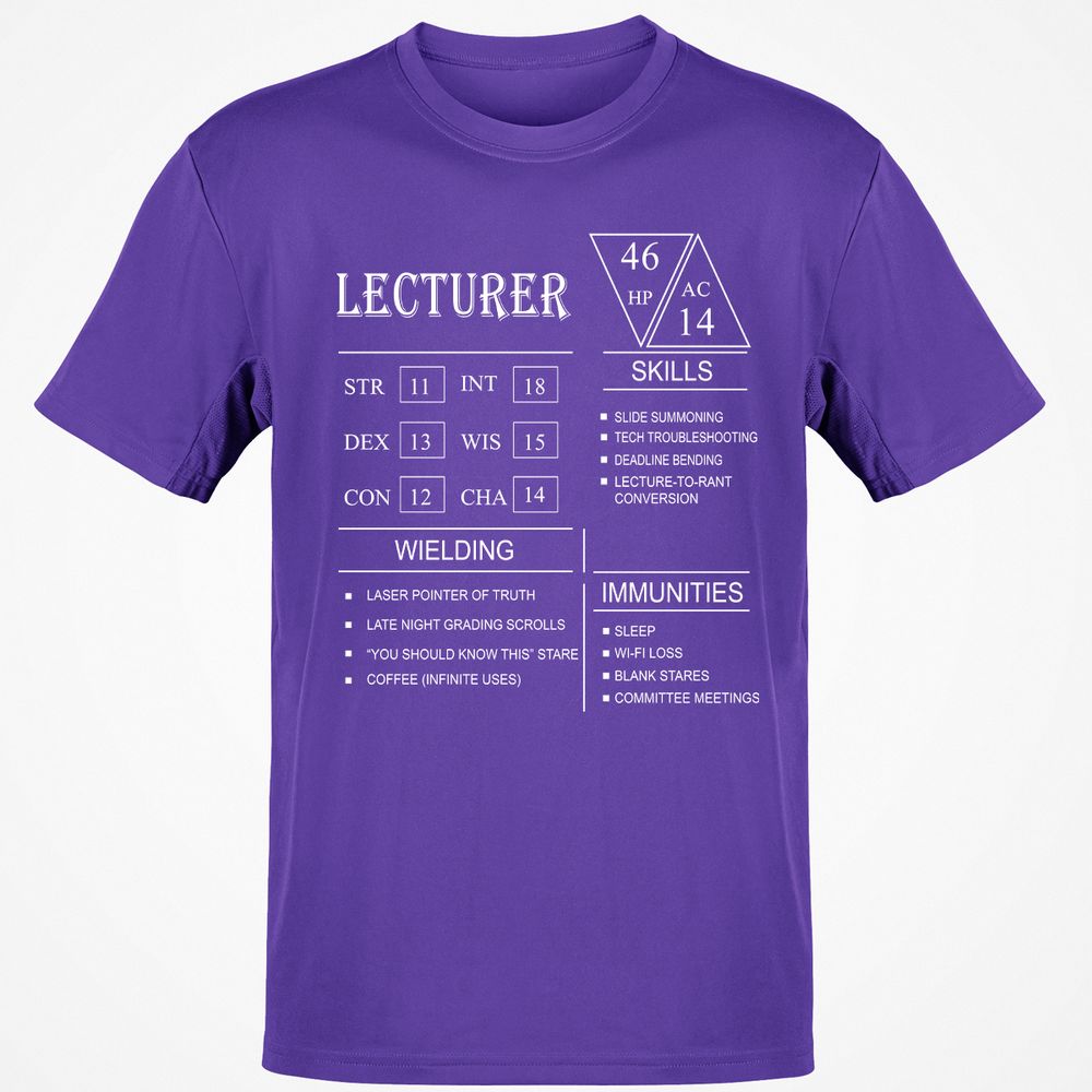 Lecturer New Classic Unisex T-Shirt - Purple - 9