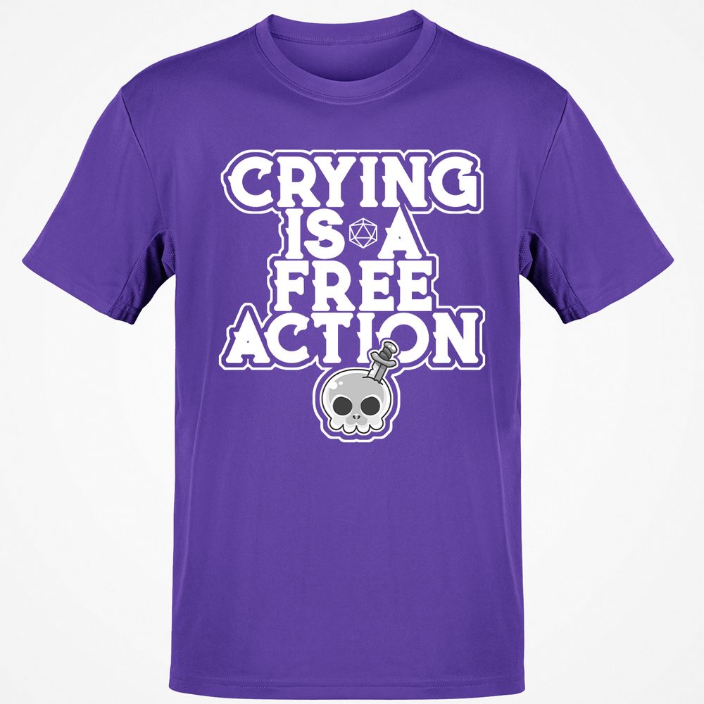 Crying Is A Free Action T-Shirt - Purple - 9