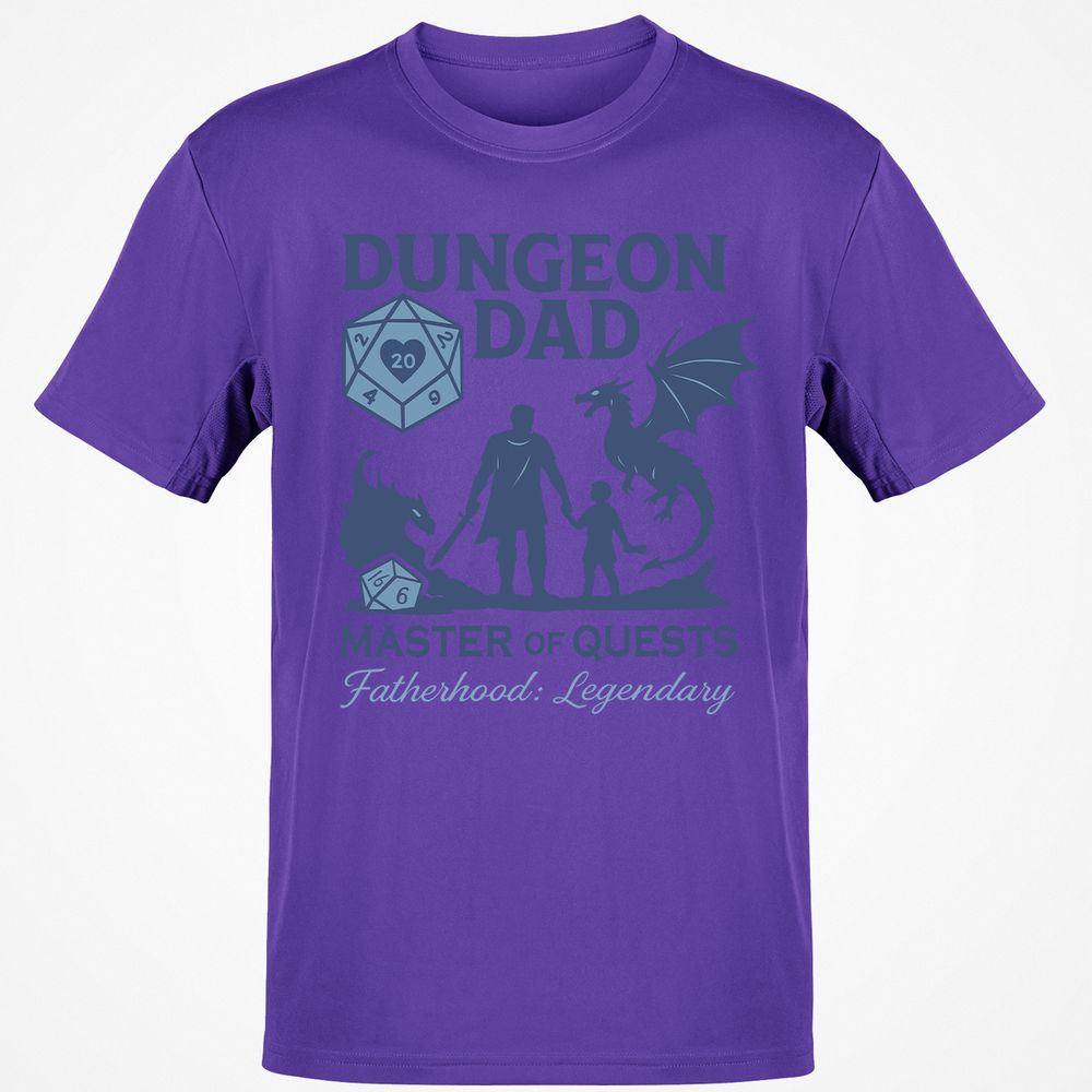 Dungeon Dad Master Of Quests Classic Unisex T-Shirt - Purple - 9