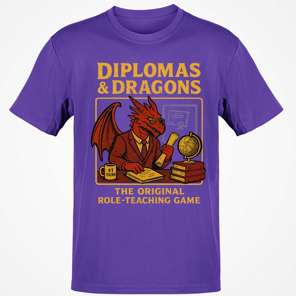 Diplomas & Dragons Classic Unisex T-Shirt - Purple - 9