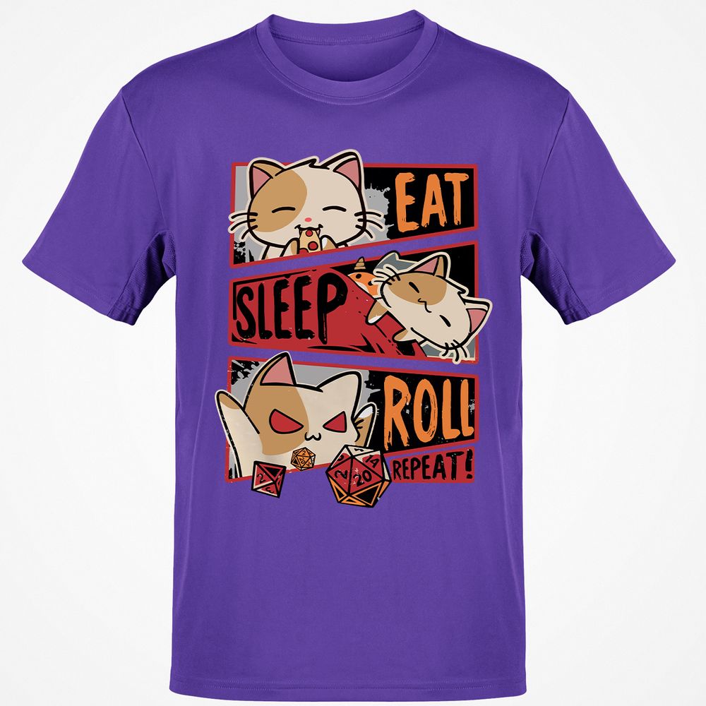 Eat Sleep Roll Repeat Classic Unisex T-Shirt - Purple - 9