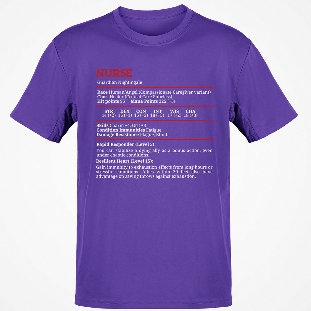 Nurse Stats Classic Unisex T-Shirt - Purple - 9
