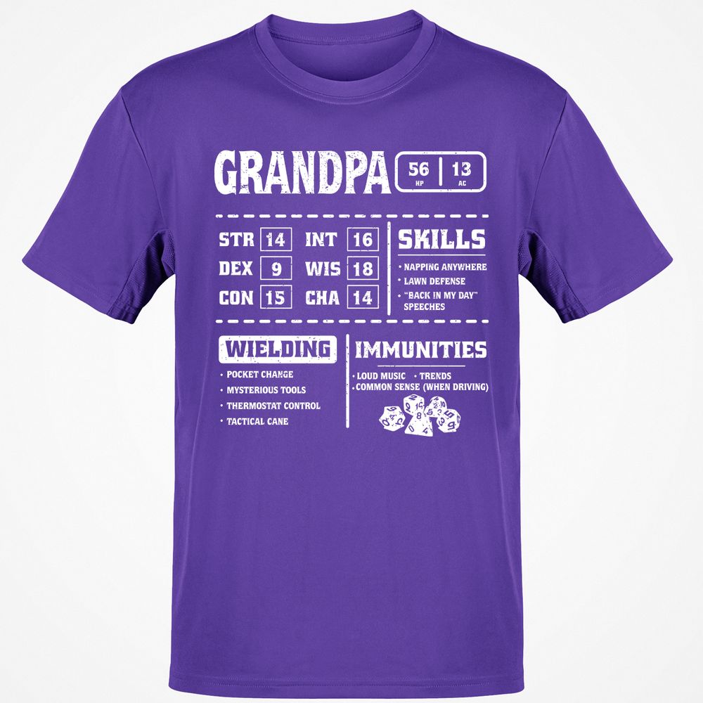 Grandpa Stats 2 Classic Unisex T-Shirt - Purple - 9
