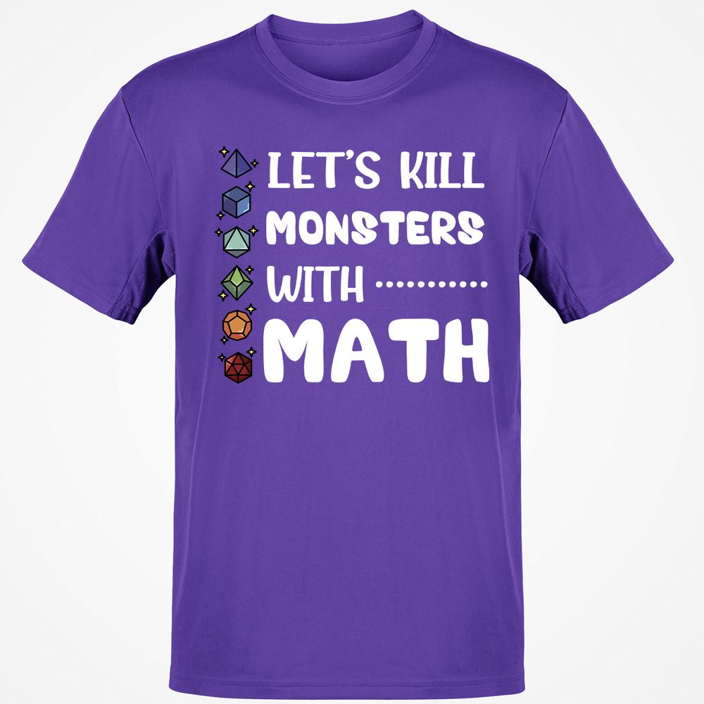 Let's Kill Monsters With Math T-Shirt - Purple - 9