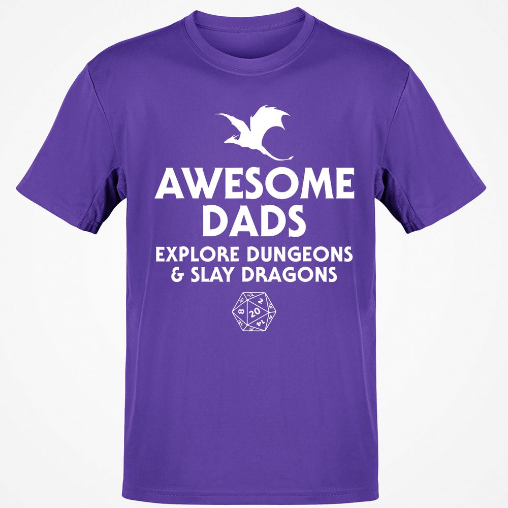Awesome Dads Slay Dragons T-Shirt - Purple - 9