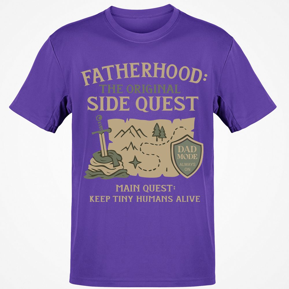 Fatherhood The Original Side Quest Classic Unisex T-Shirt - Purple - 9