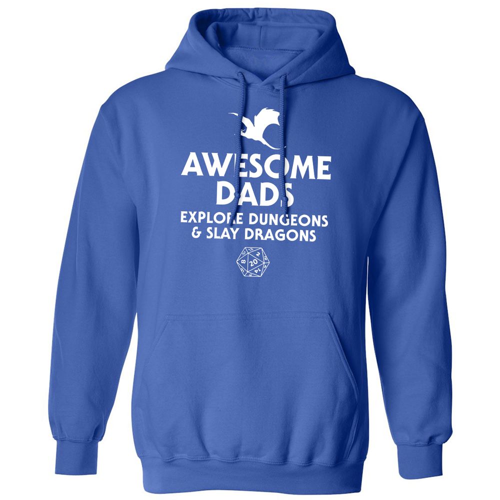 Awesome Dads Slay Dragons Classic Unisex Hoodie - Royal - 9