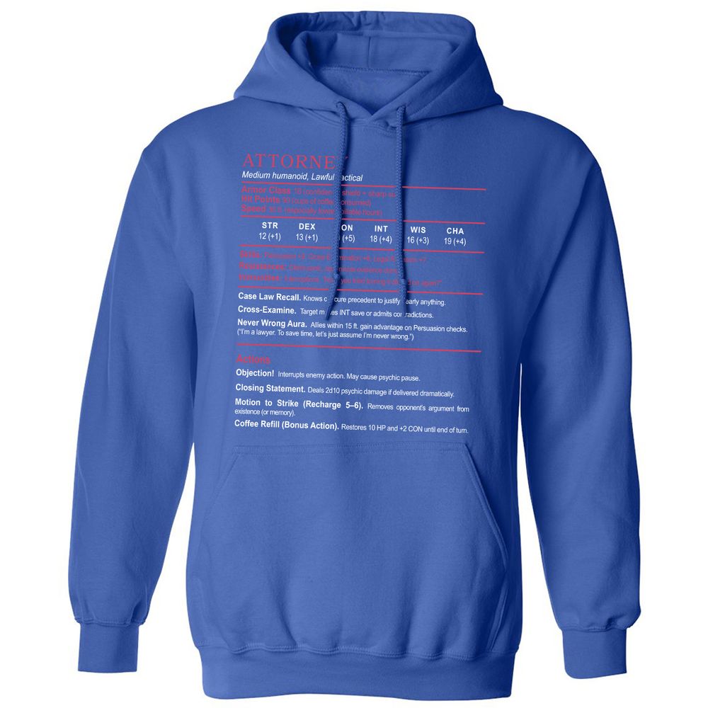 Attorney Classic Unisex Hoodie - Royal - 9