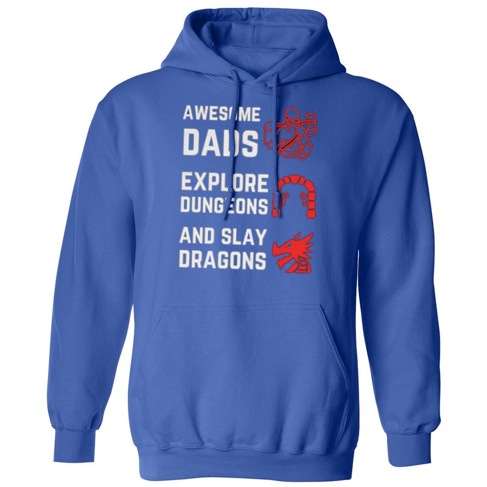 Awesome Dad Fathers Day Classic Unisex Hoodie - Royal - 9