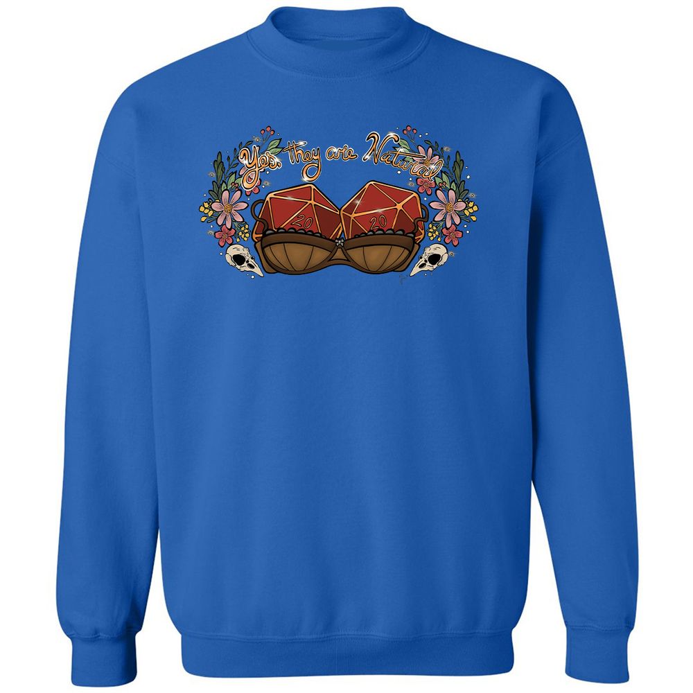 Yes They're Natural Classic Unisex Sweatshirt - Royal - 9