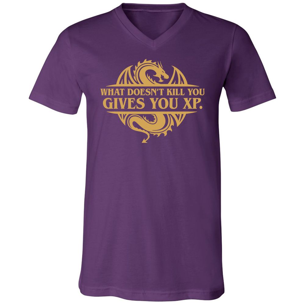 What Doesn't Kill You Gives You XP Unisex V-Neck T-Shirt - Team Purple - 9