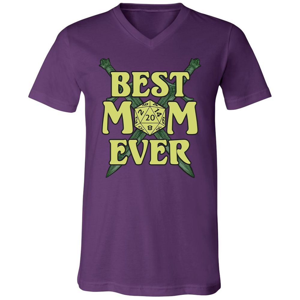 Best Mom Ever Unisex V-Neck T-Shirt - Team Purple - 9