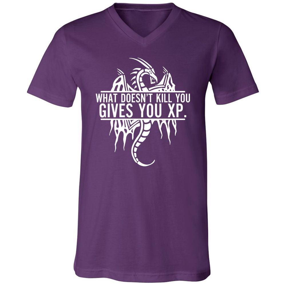 What Doesn't Kill You Unisex V-Neck T-Shirt - Team Purple - 9