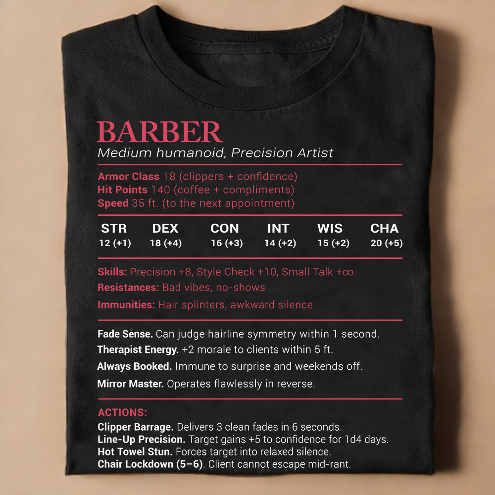 Barber Stats Classic Unisex T-Shirt