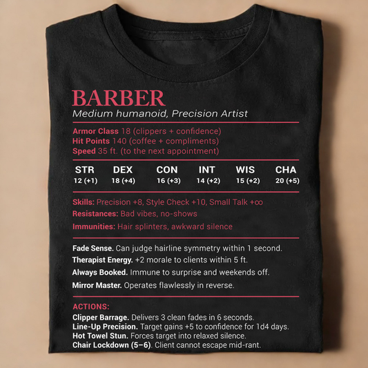 Barber Stats Classic Unisex T-Shirt