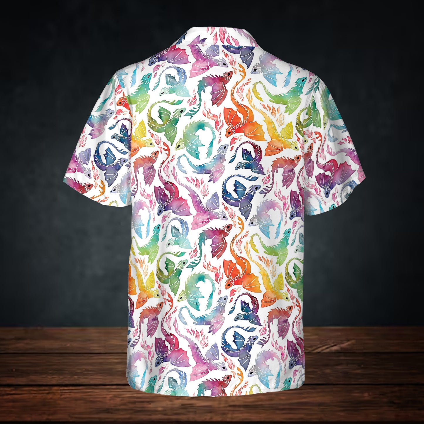 Dragon fire rainbow Button Down Shirt