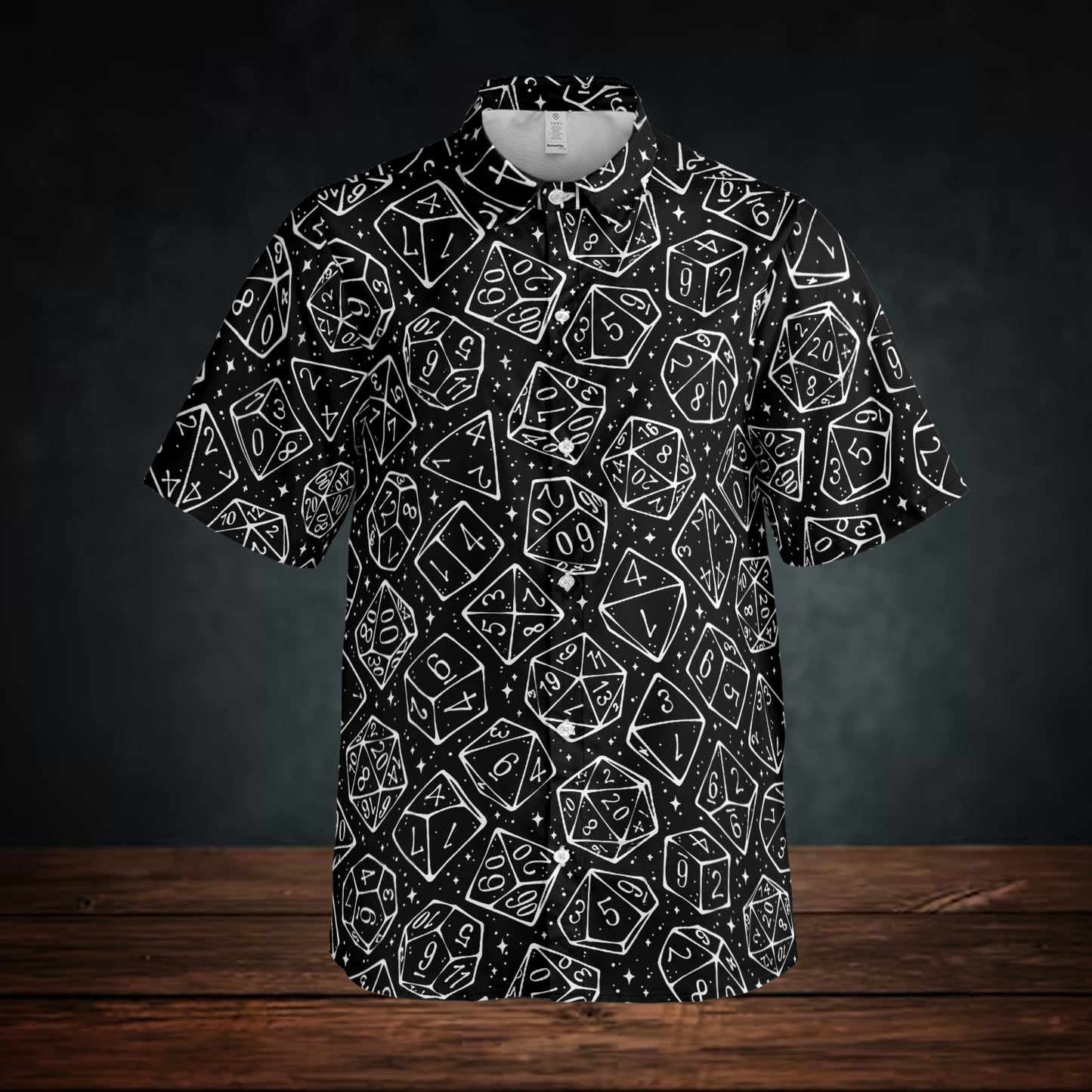Magic Dice – Monochrome Edition Button Down Shirt