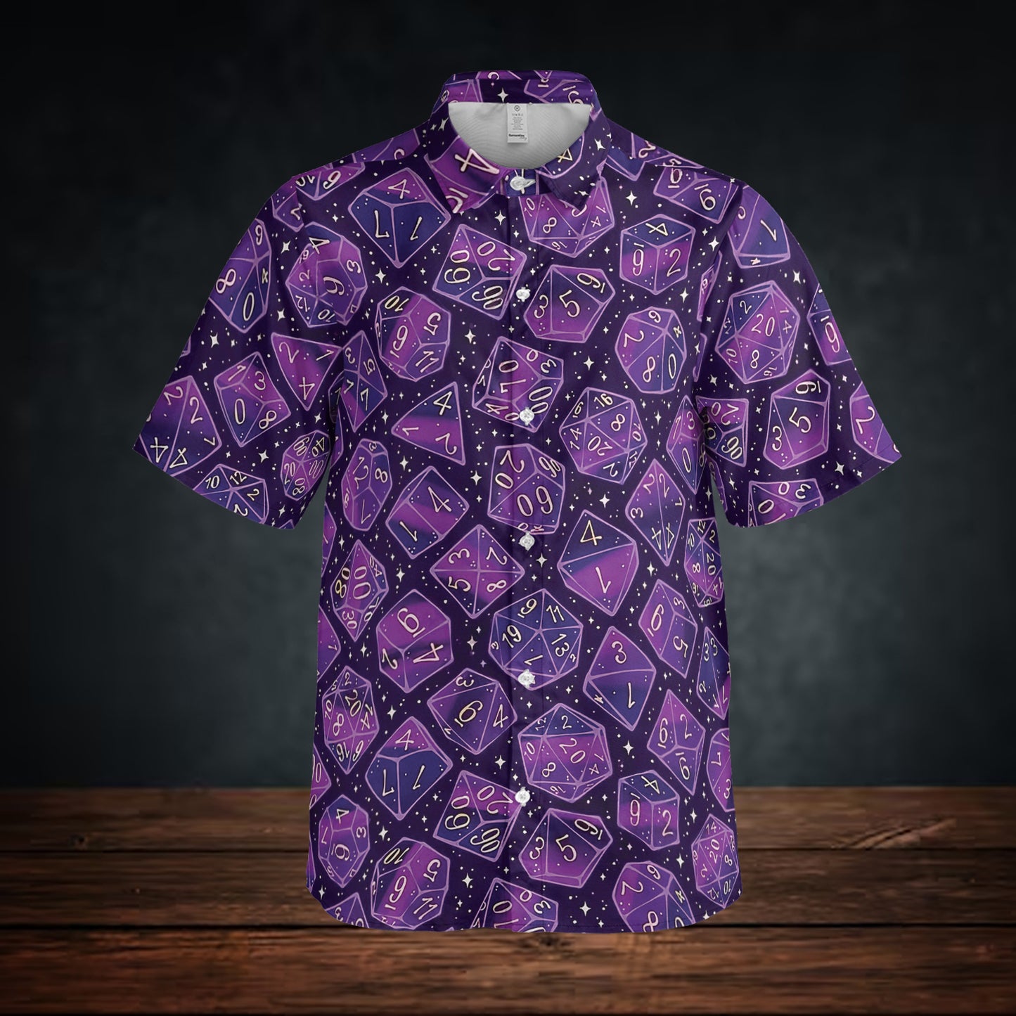 Magic Dice – Arcane Purple Button Down Shirt