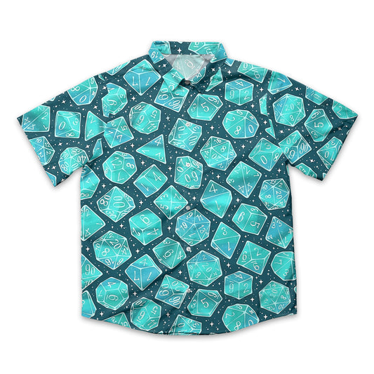 Magic Dice – Mystic Teal Button Down Shirt