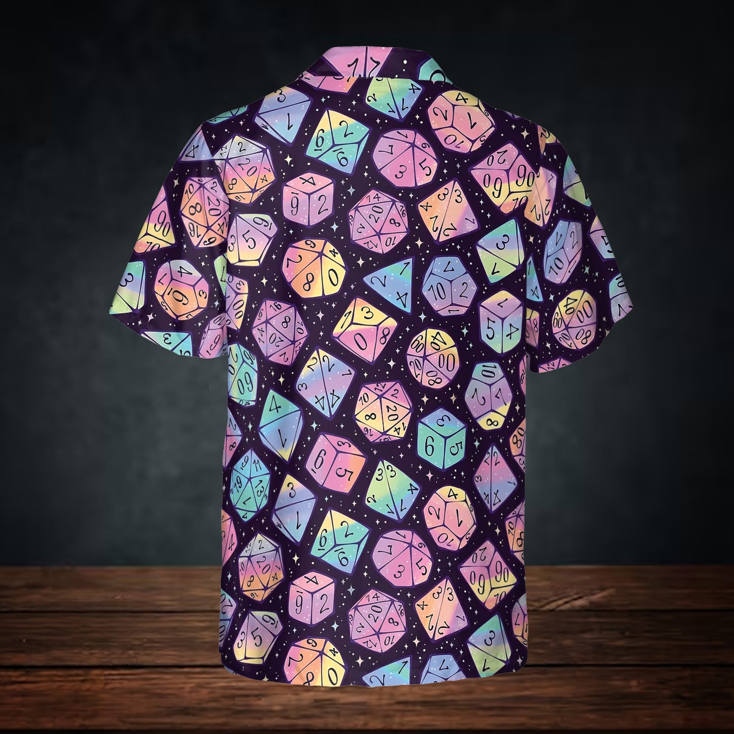 Magic Dice Dark Rainbow Button Down Shirt