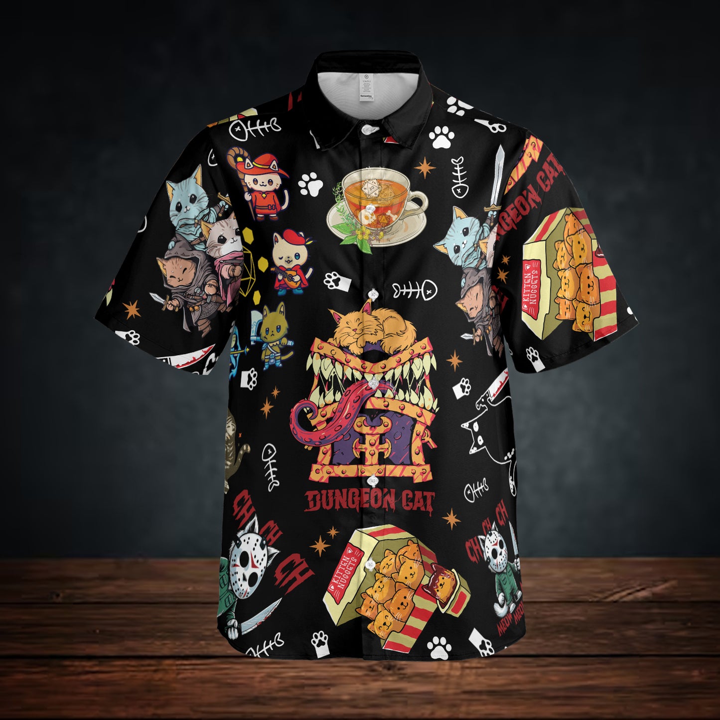 Dungeon Cats Chaos Button Down Shirt