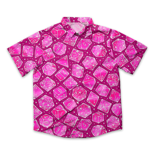 Magic Dice – Neon Pink Button Down Shirt