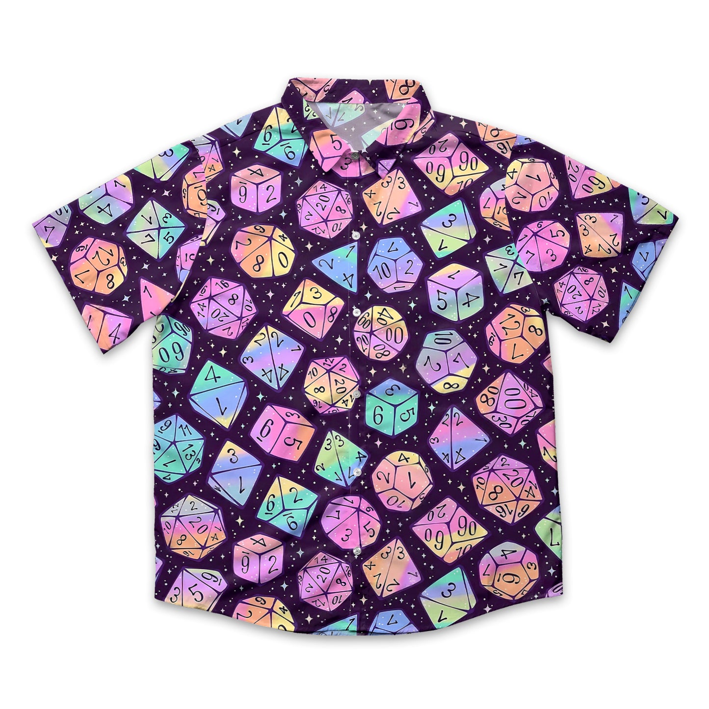 Magic Dice Dark Rainbow Button Down Shirt