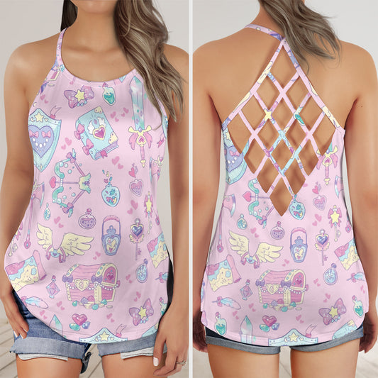 Cute Loot RPG Criss Cross Tank Top