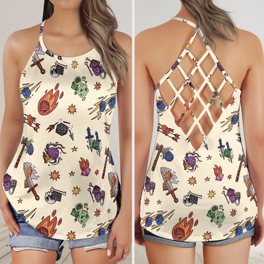 Dice World Criss Cross Tank Top