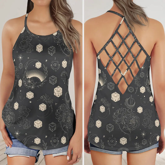Explosion Dice Criss Cross Tank Top