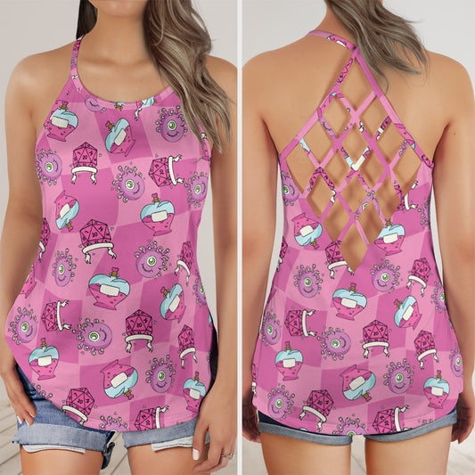 Nerd Love RPG Criss Cross Tank Top