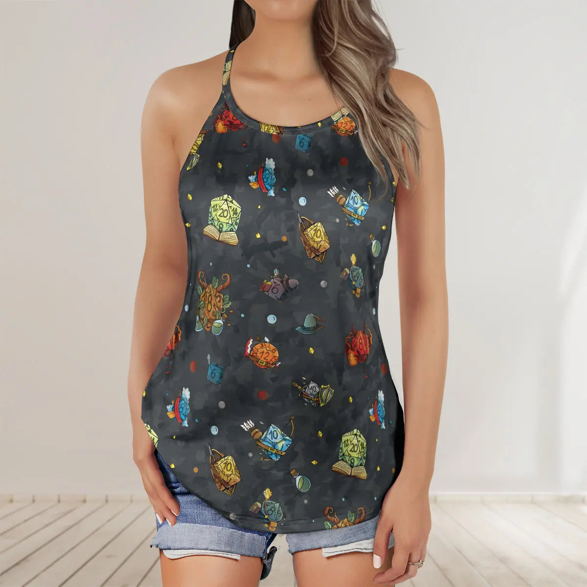 Class Dices Criss Cross Tank Top