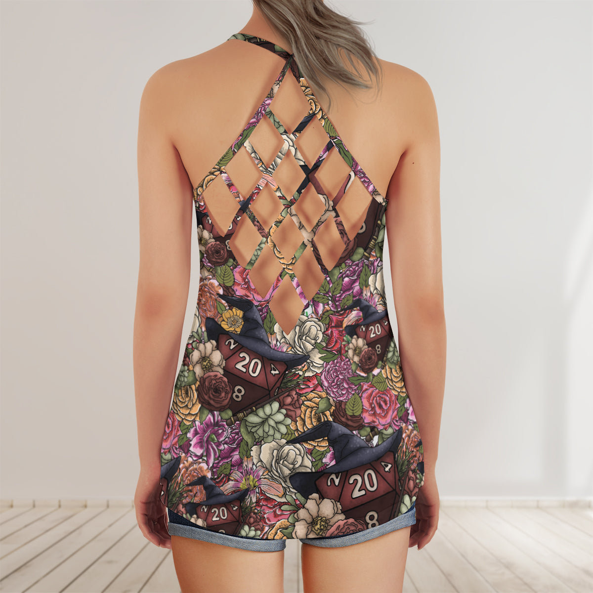 Wizard Dice Criss Cross Tank Top