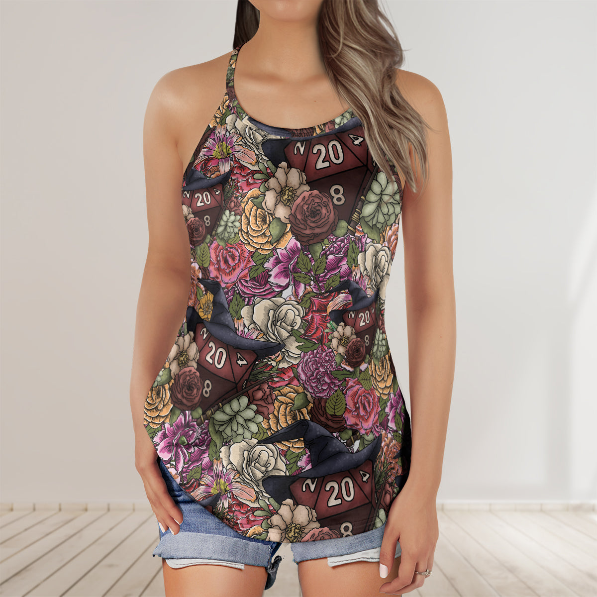 Wizard Dice Criss Cross Tank Top