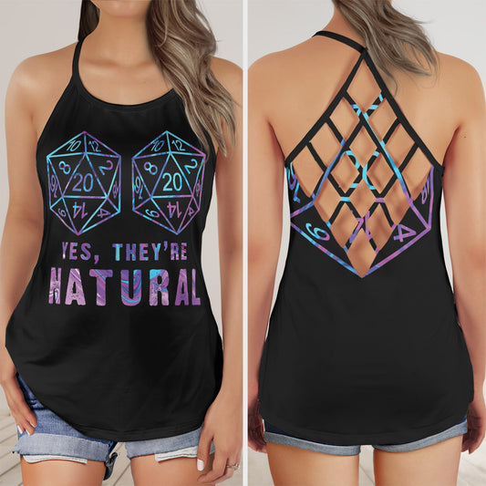 They're Natural Criss Cross Tank Top