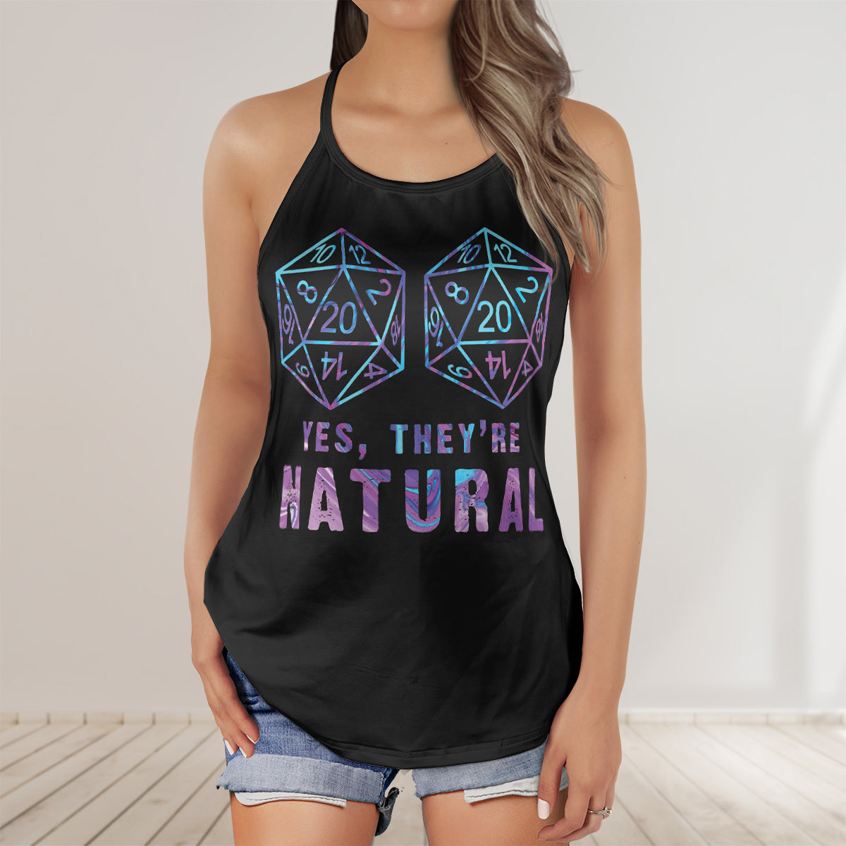 They're Natural Criss Cross Tank Top