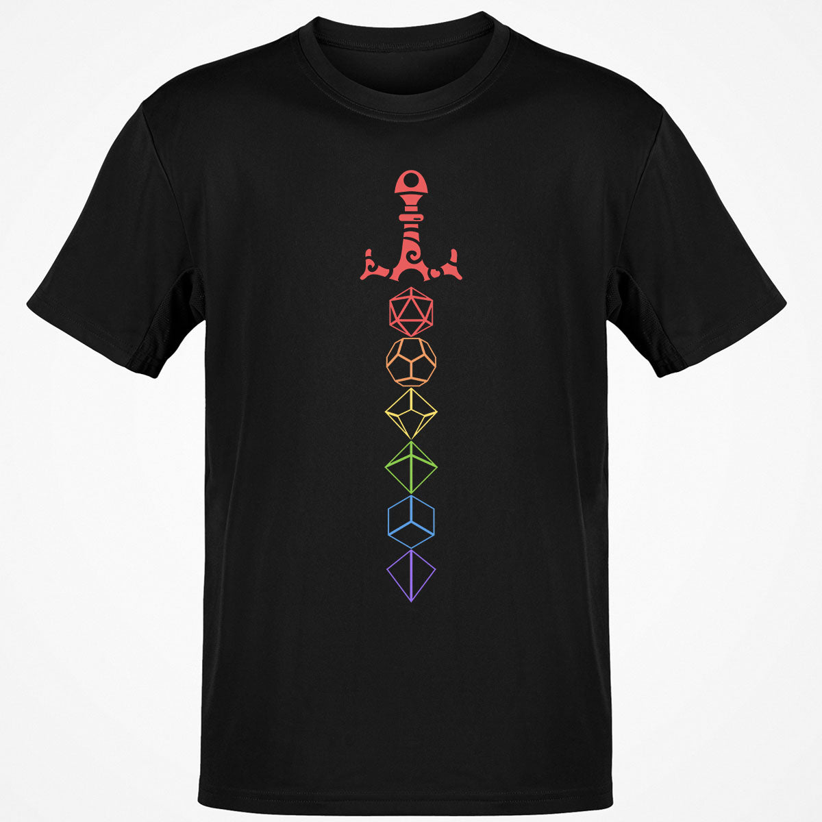 Rainbow Dice Sword LGBT T-Shirt
