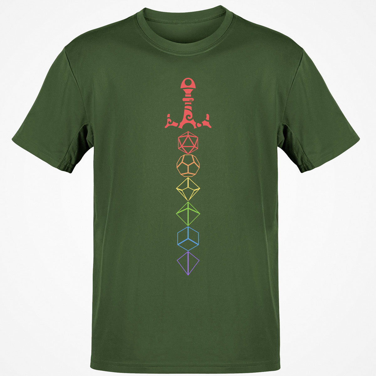 Rainbow Dice Sword LGBT T-Shirt
