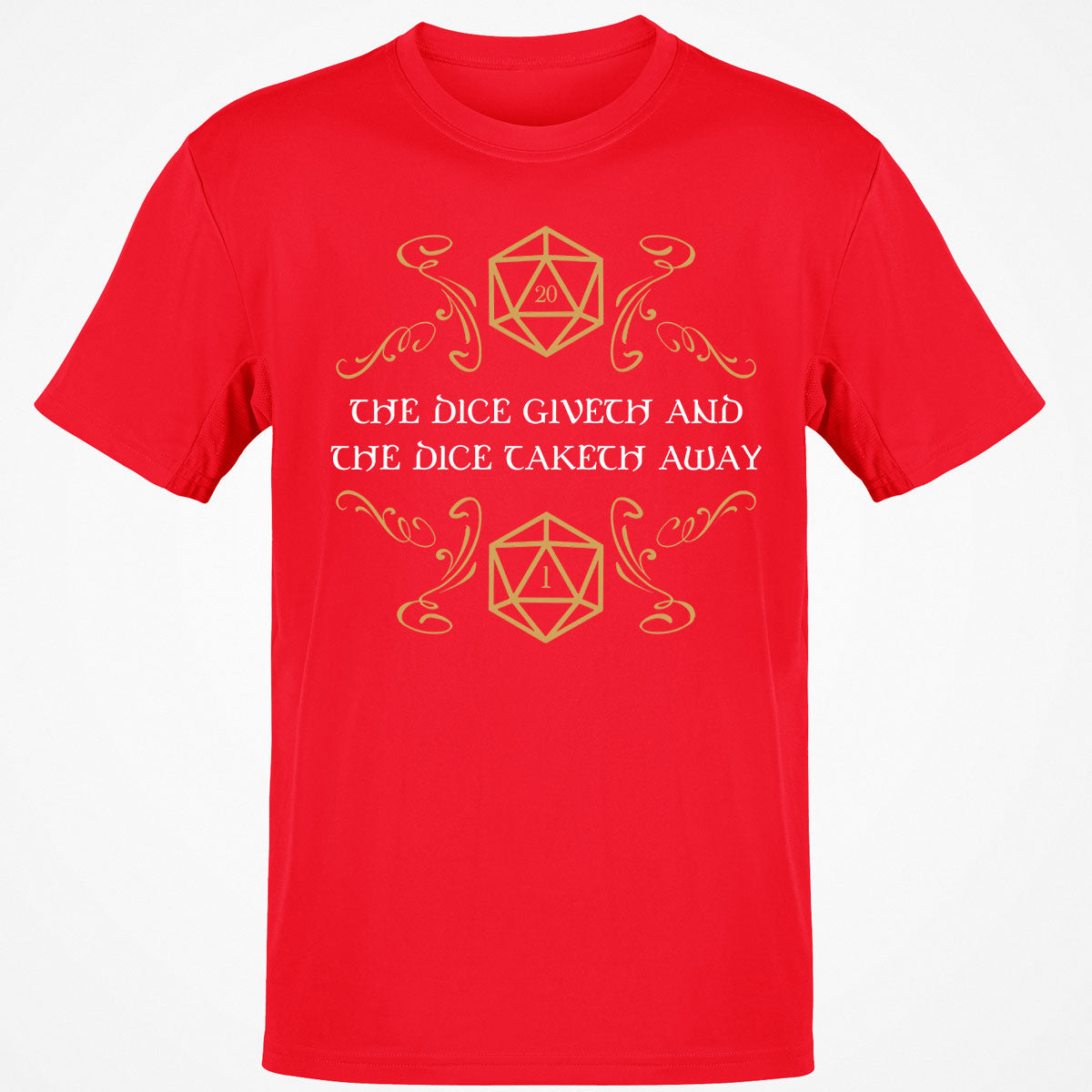 The Dice Giveth and Taketh Away Natural 20 and Critical Fail T-Shirt
