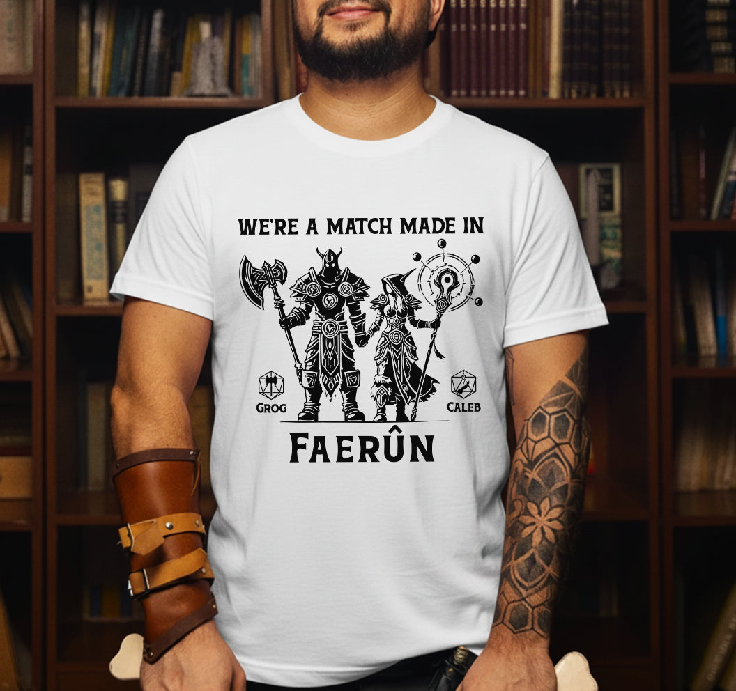 Custom DnD Class Couple Classic Unisex T-Shirt