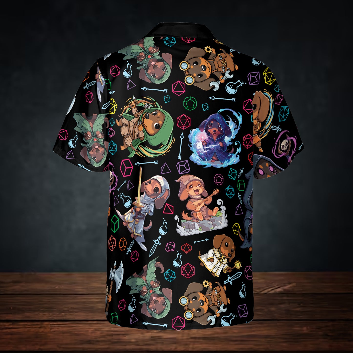 Cute Fantasy Dachshund Button Down Shirt