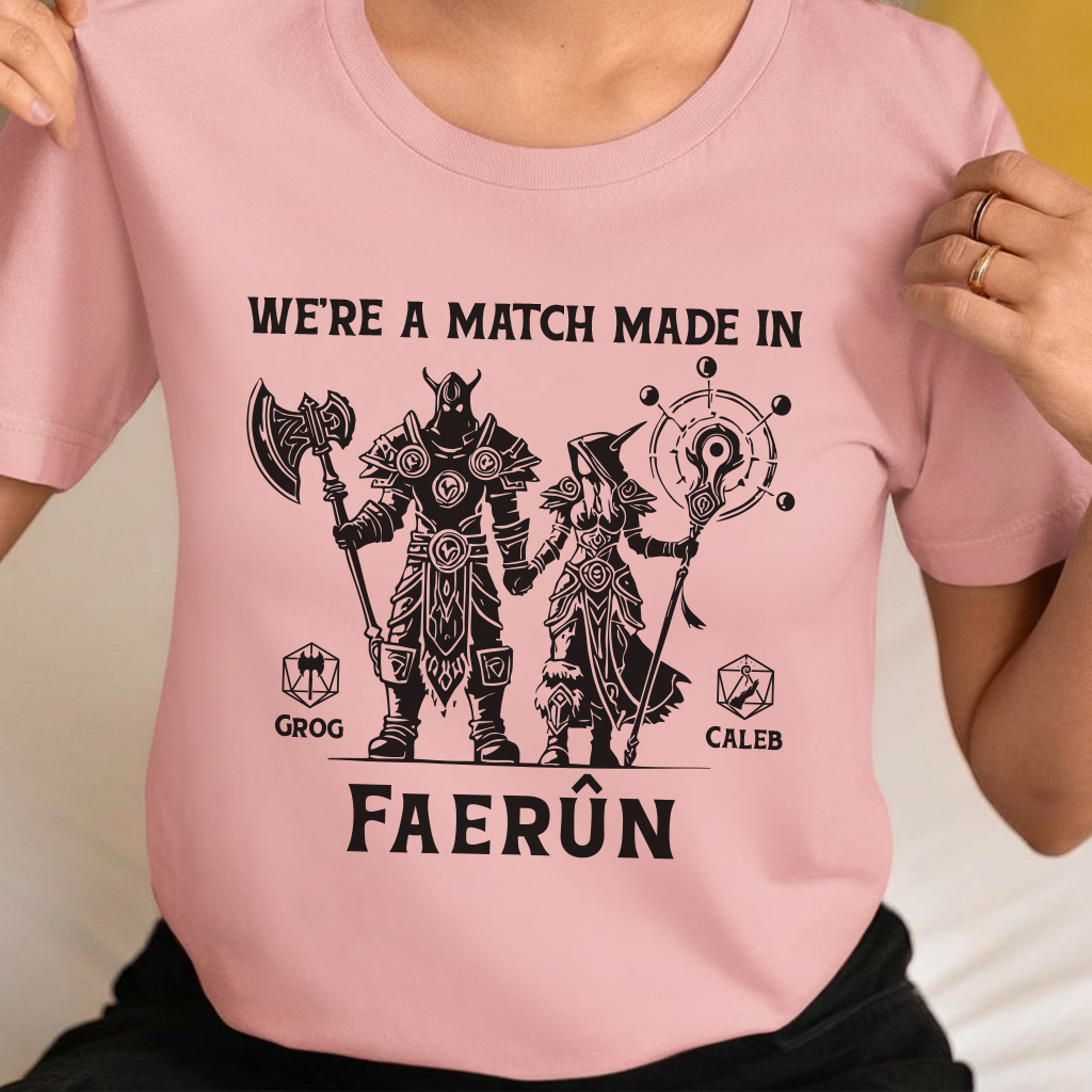 Custom DnD Class Couple Classic Unisex T-Shirt