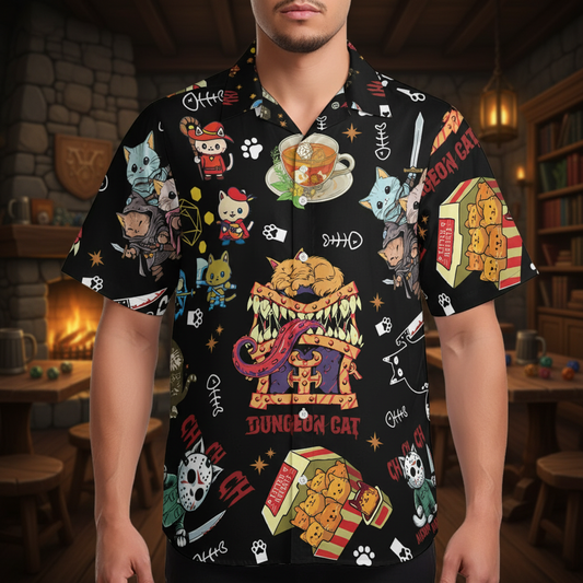 Dungeon Cats Chaos Button Down Shirt