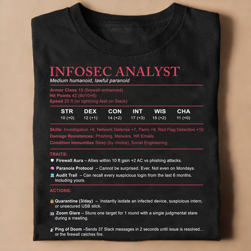 Information Security Analyst Stats Classic Unisex T-Shirt