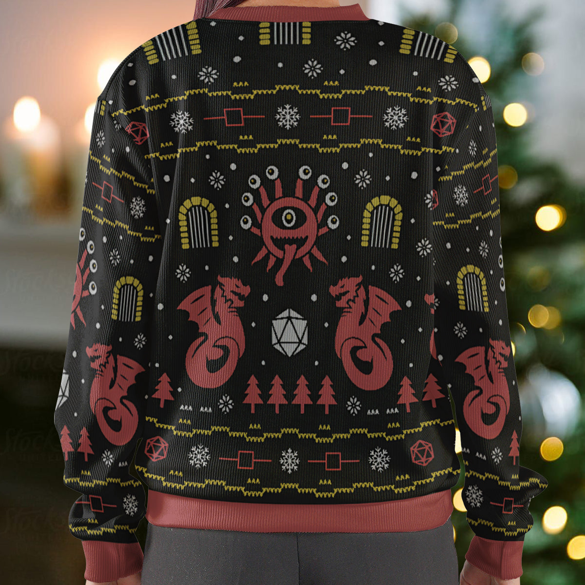 Beholder And Dragons Ugly Christmas Sweatshirt