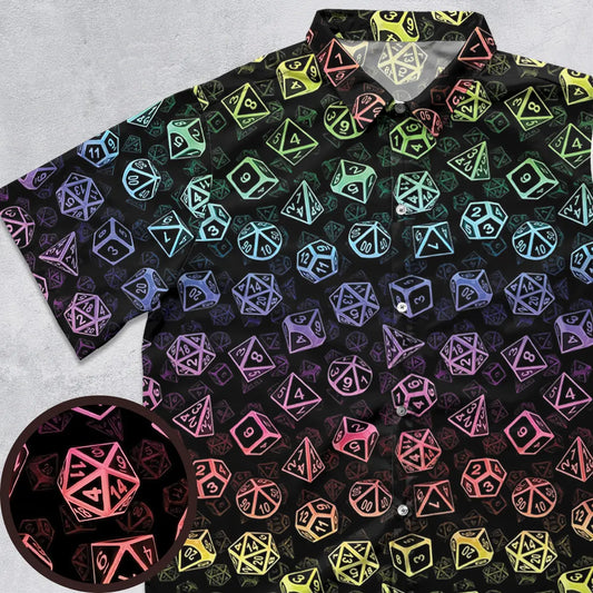 Classic Rainbow Dice Button Down Shirt