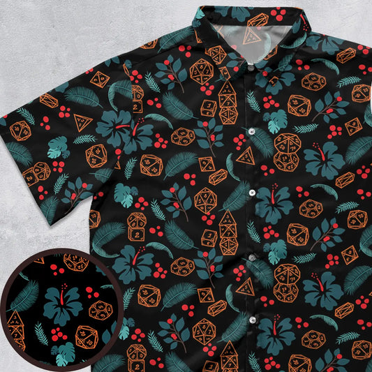 Floral Dice Button Down Shirt