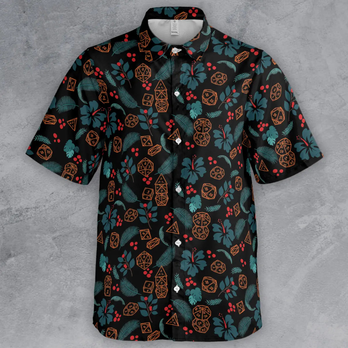 Floral Dice Button Down Shirt